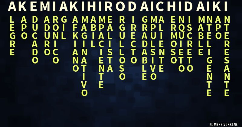 Acróstico akemi akihiro daichi daiki