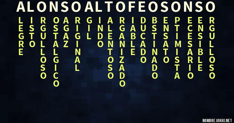 Acróstico alonso alto feo sonso