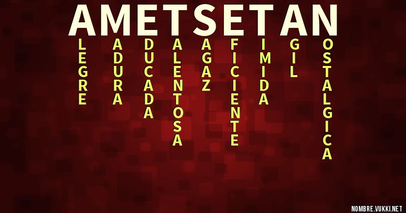 Acróstico ametsetan