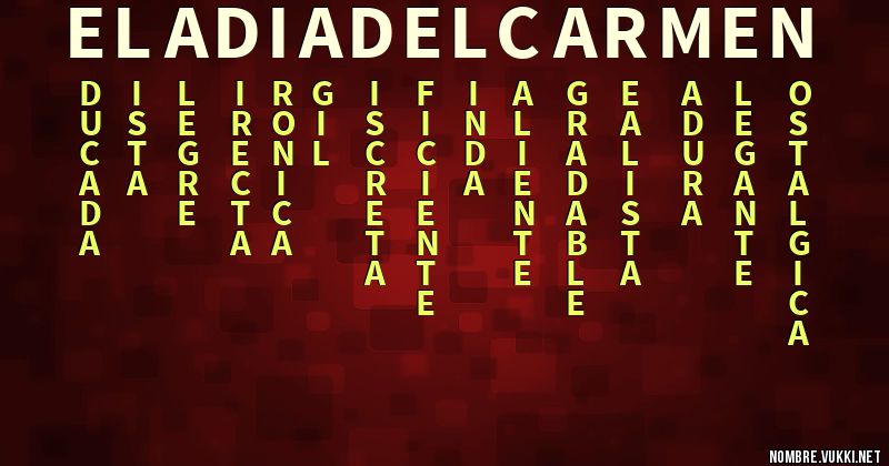 Acróstico eladia del carmen