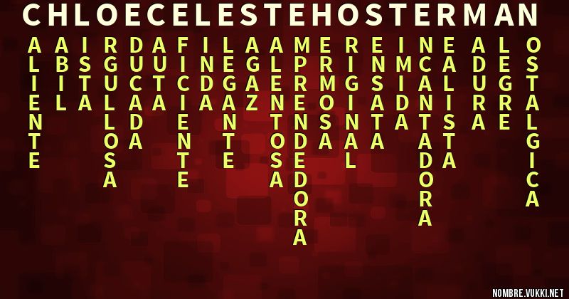 Acróstico chloe celeste hosterman