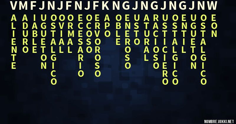 Acróstico vmfjnjfnjfkngjngjngjnw