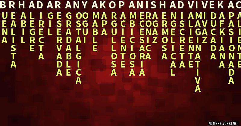Acróstico brhadaranyakopanishadvivekac