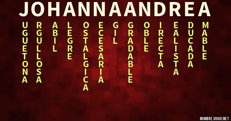 Acróstico johanna andrea