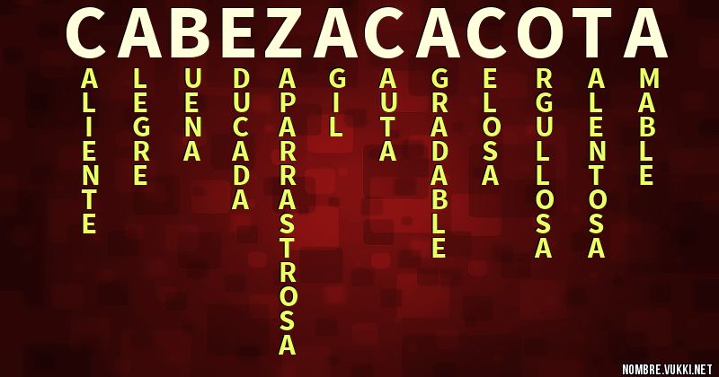 Acróstico cabezacacota