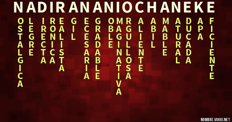 Acróstico nadira nani o chaneke