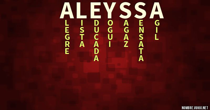 Acróstico aleyssa