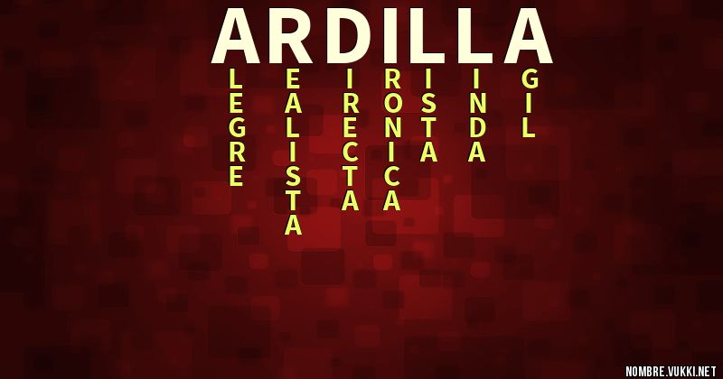 Acróstico ardilla