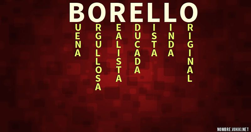 Acróstico borello