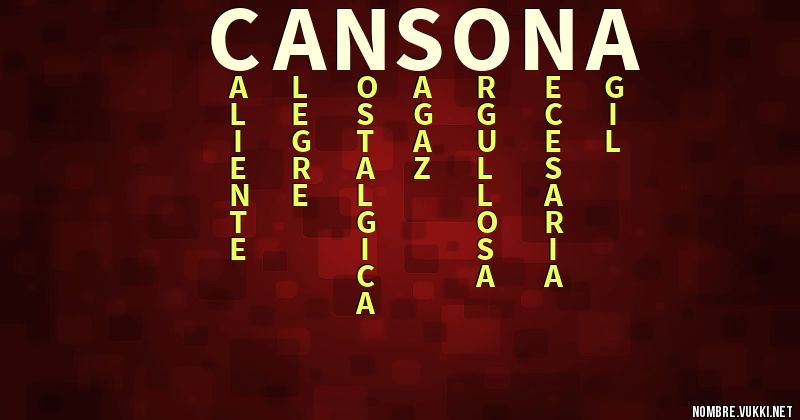 Acróstico cansona