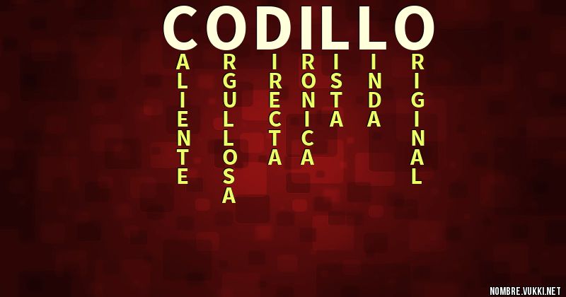 Acróstico codillo
