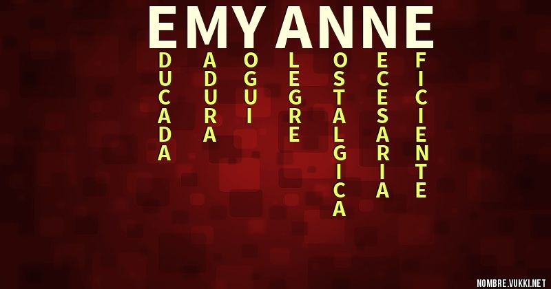 Acróstico emy anne