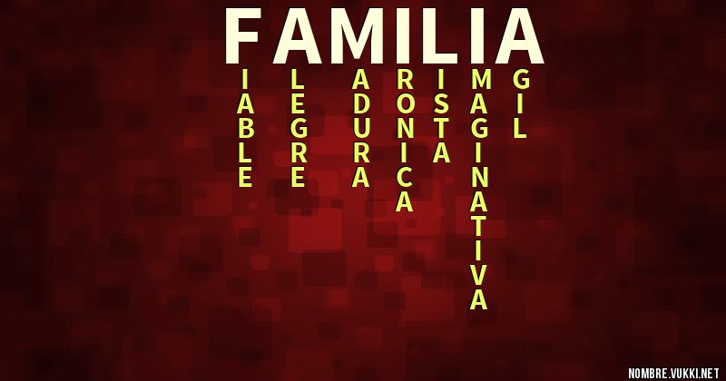 Acróstico familia