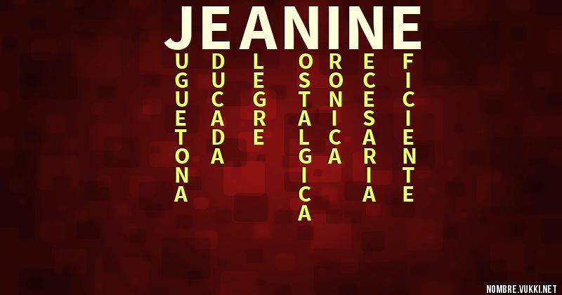 Acróstico jeanine