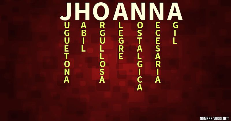 Acróstico jhoanna