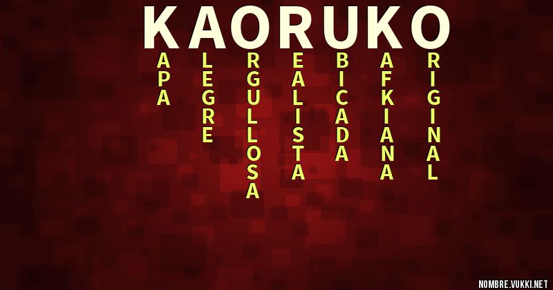 Acróstico kaoruko