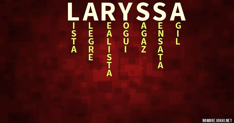 Acróstico laryssa