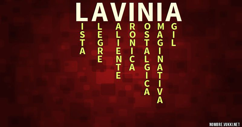 Acróstico lavinia