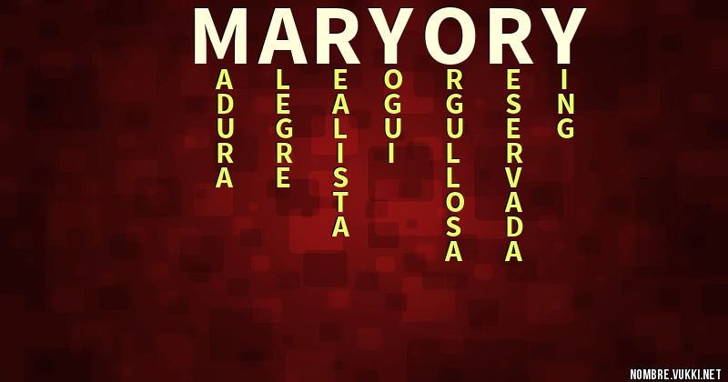Acróstico maryory