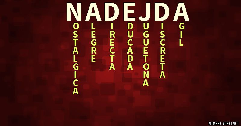 Acróstico nadejda