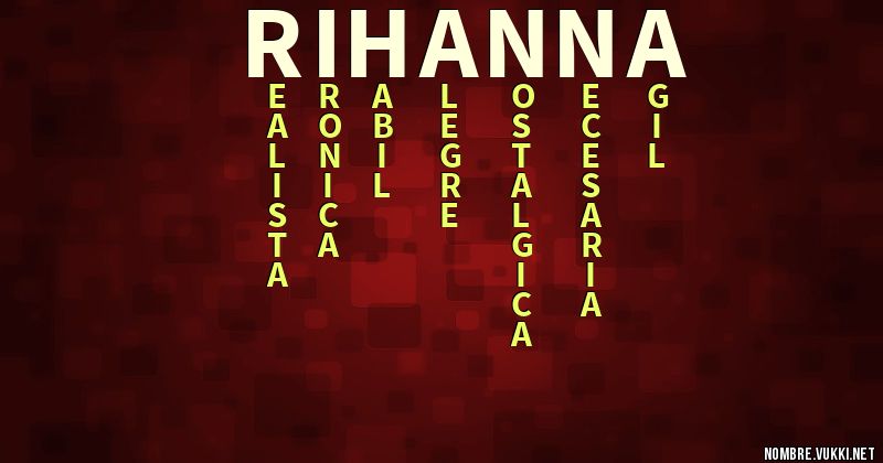 Acróstico rihanna