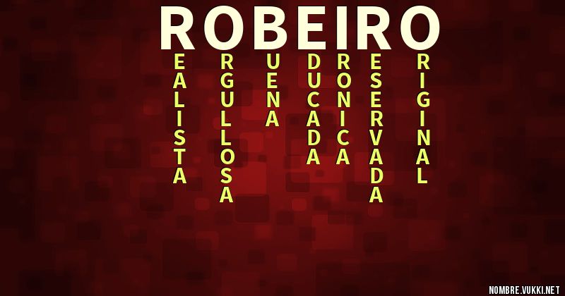 Qué significa robeiro