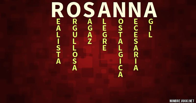 Acróstico rosanna