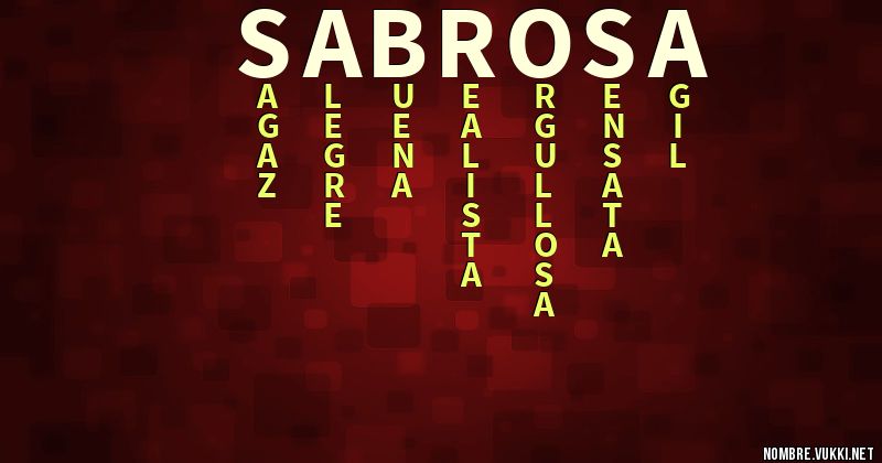 Acróstico sabrosa
