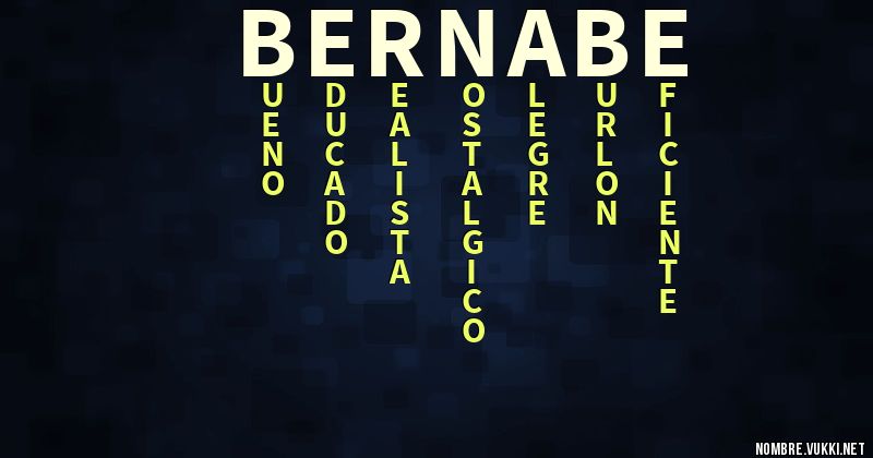 Acróstico bernabÉ