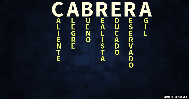 Acróstico cabrera