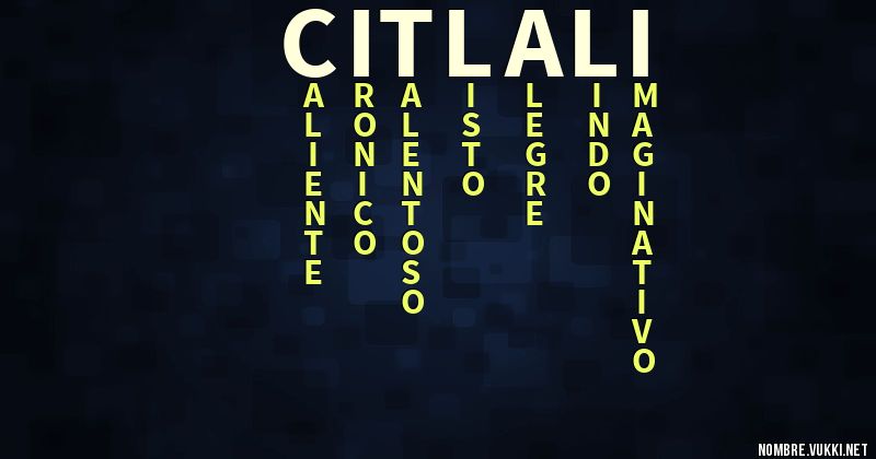 Acróstico citlali