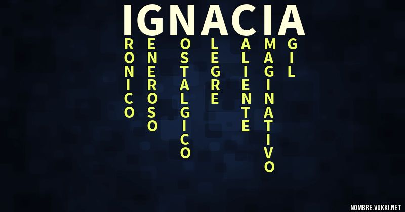 Acróstico ignacia
