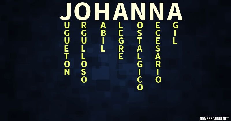 Acróstico johanna