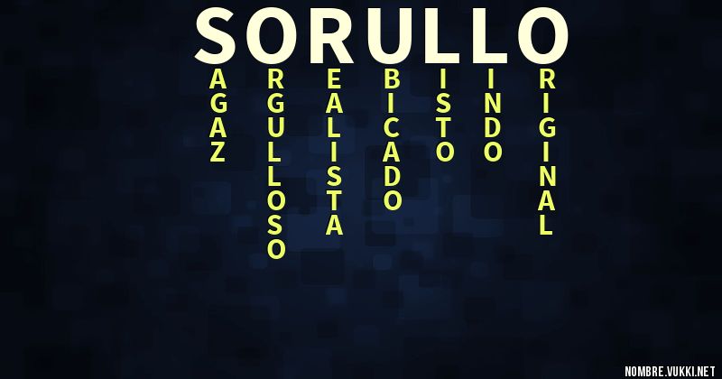 Acróstico sorullo