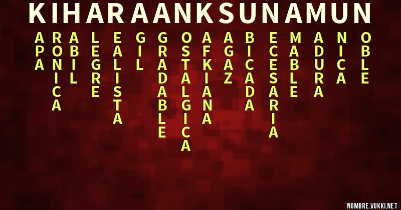 Acróstico kihara anksunamun