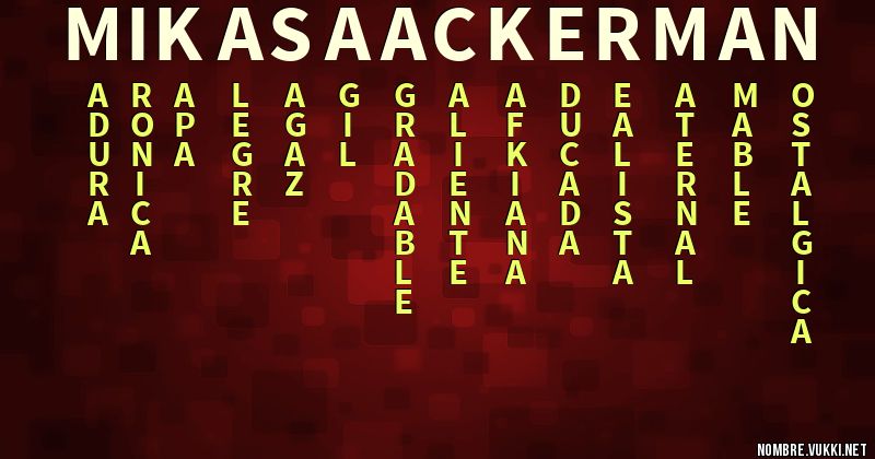 Acróstico mikasa ackerman