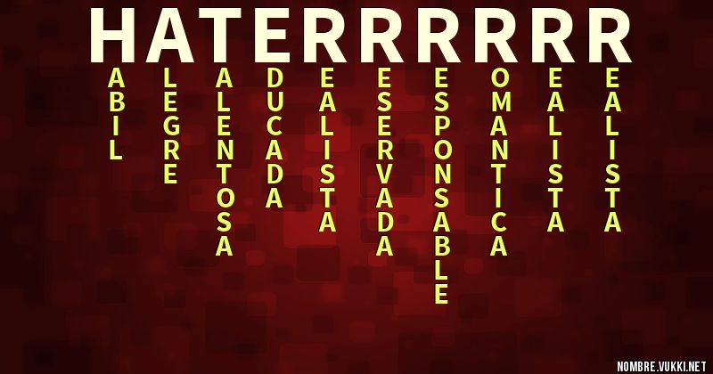 Acróstico haterrrrrr
