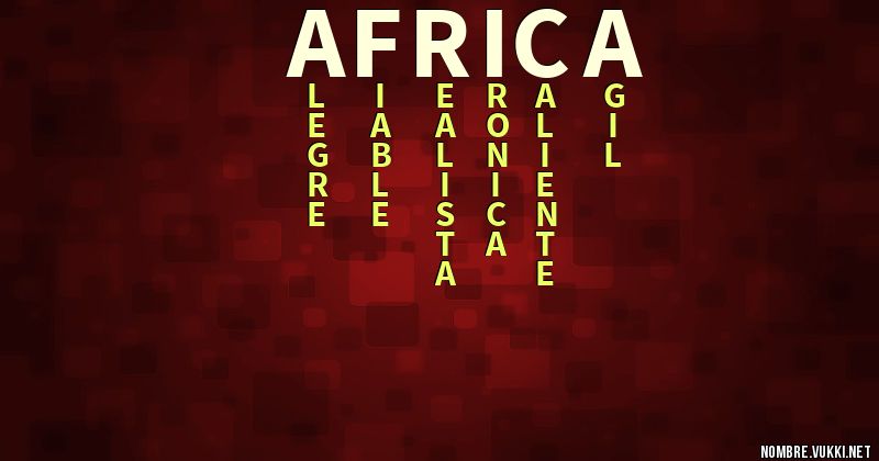 Acróstico africa