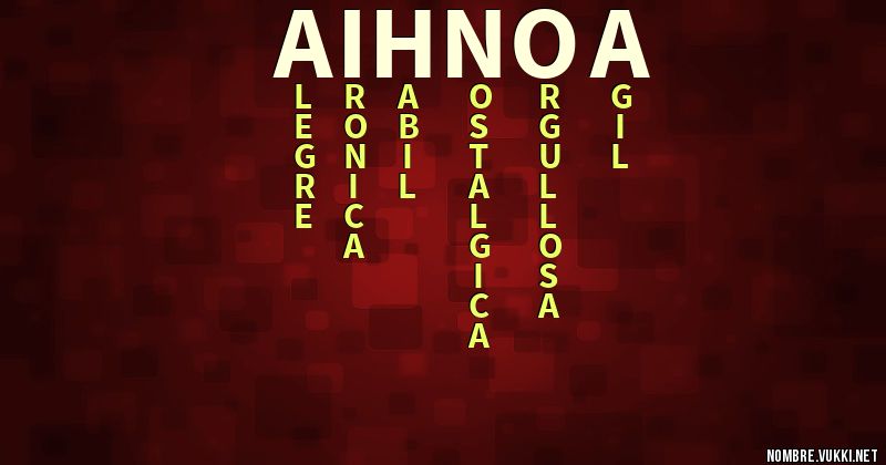 Acróstico aihnoa