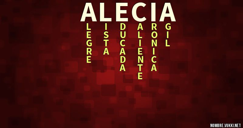 Acróstico alecia