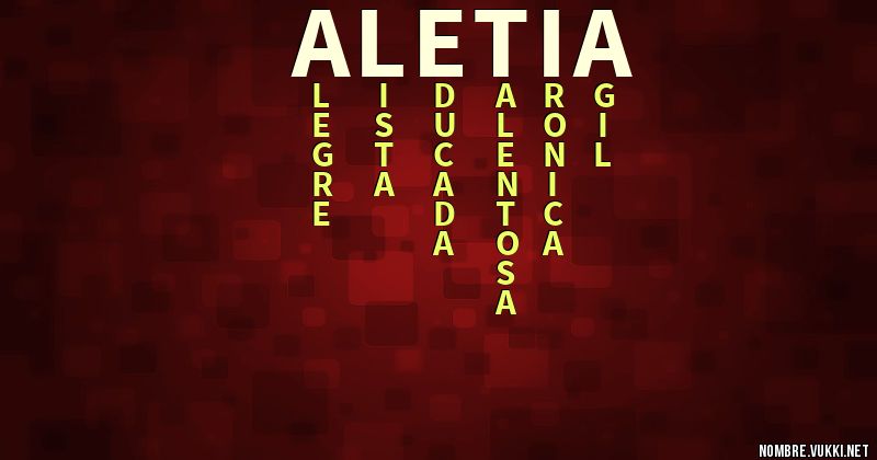 Acróstico aletia