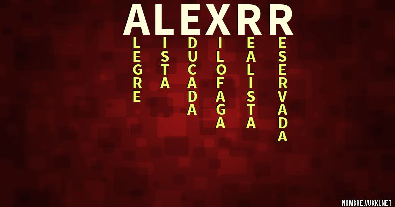 Acróstico alexrr1