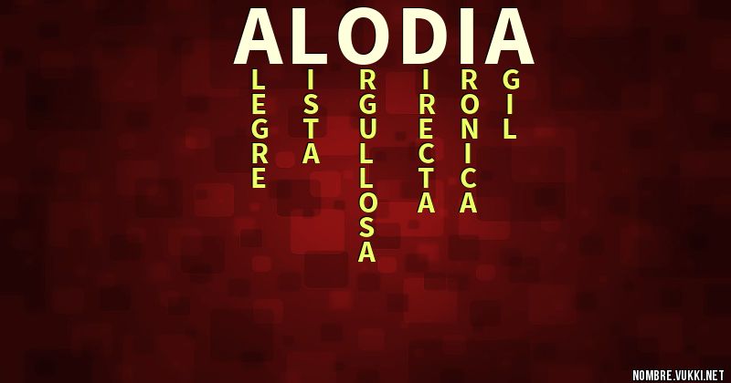 Acróstico alodia