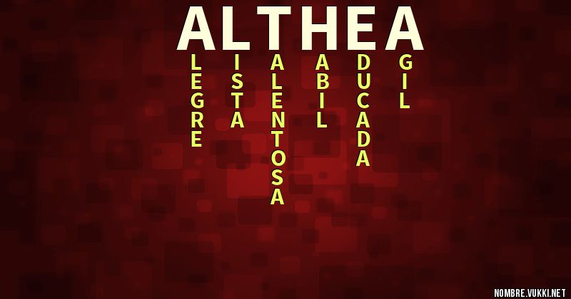 Acróstico althea