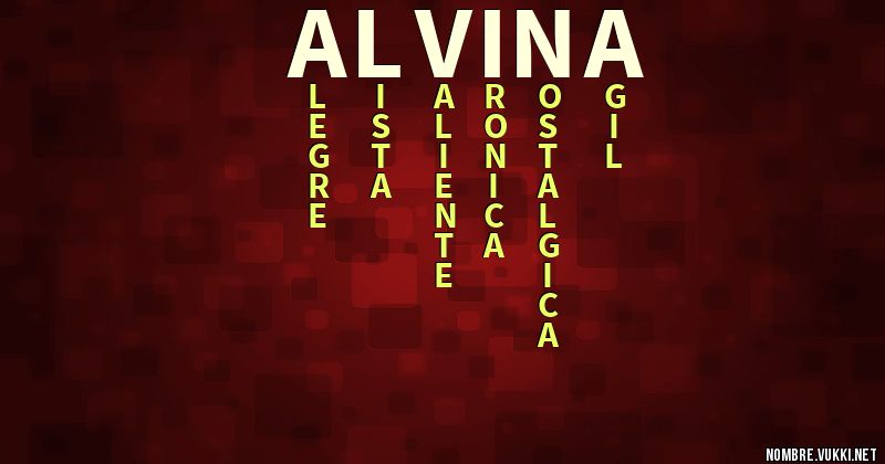 Acróstico alvina