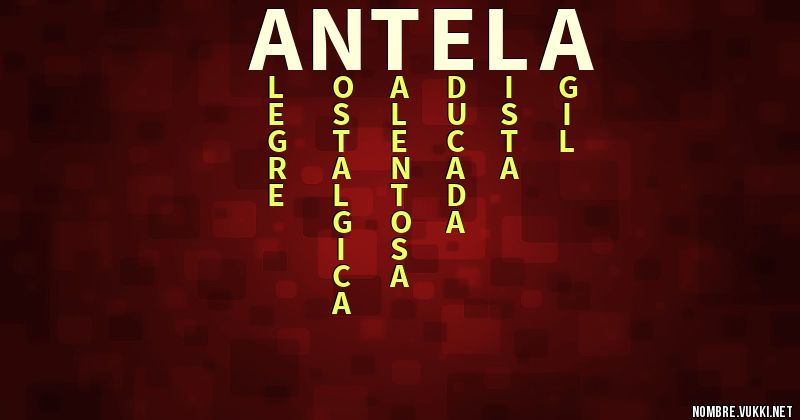 Acróstico antela