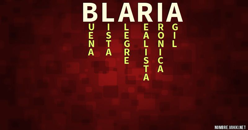 Acróstico blaria