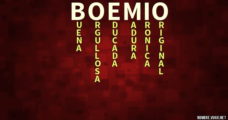 Qué significa boemio