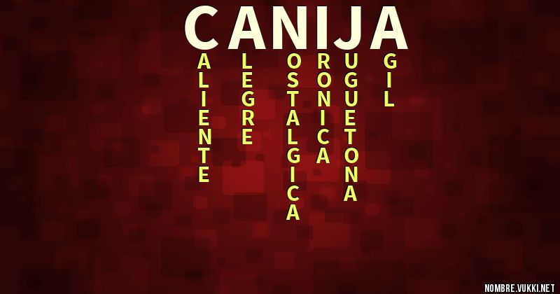 Acróstico canija