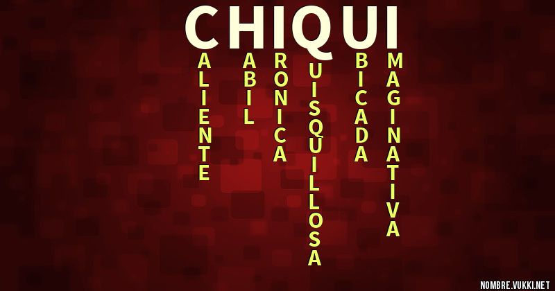 Acróstico chiqui